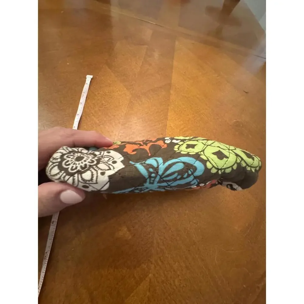 Vera Bradley Quilted Floral Pattern Small Cosmetic Bag
